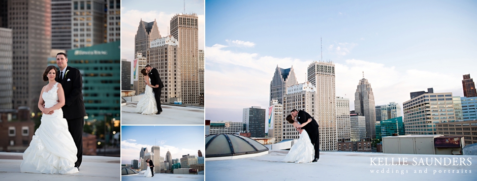 greektown detroit rooftop wedding pictures